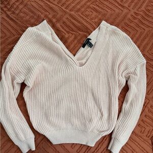 Knitted Open-Back Sweater